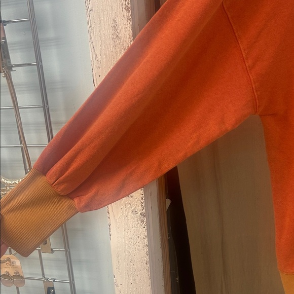 Easel Orange Wild Leopard Print Sweatshirt - Picture 3 of 6